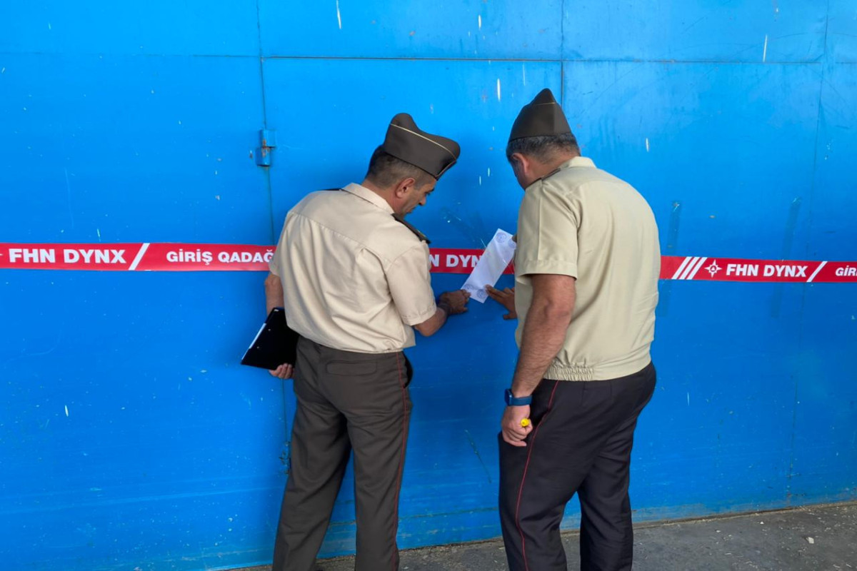 Bakıda yanğın təhlükəli obyektin fəaliyyəti məhdudlaşdırılıb – VİDEO