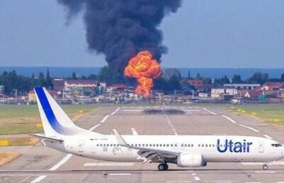 Soçi hava limanı yanır – Foto