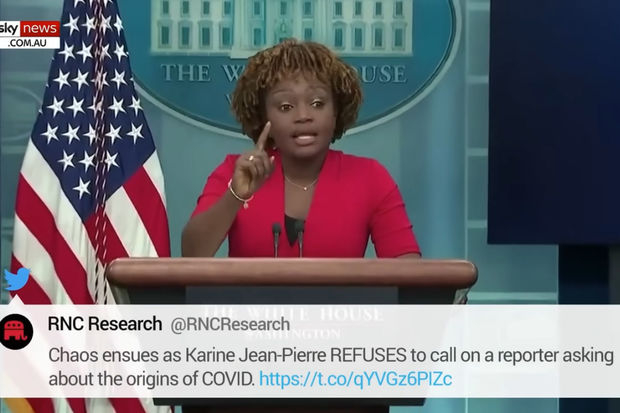 Baydenin sözçüsü brifinq zamanı özündən çıxdı – VİDEO