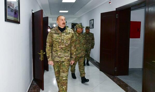 İlham Əliyev Füzulidə yeni hərbi hissədə