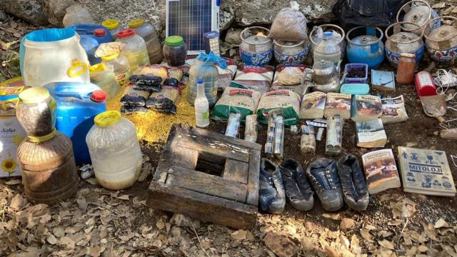 PKK terrorçularının istifadə etdiyi sığınacaqda partlayıcı maddə ələ keçirilib