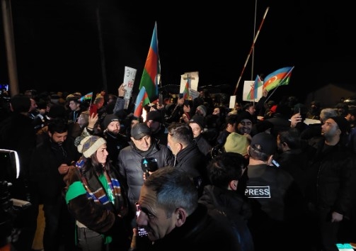 Etiraz aksiyasından GÖRÜNTÜLƏR – FOTO, VİDEO