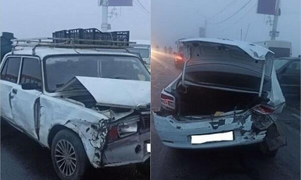 İrəvanda zəncirvari qəza: 27 maşın toqquşdu – Video