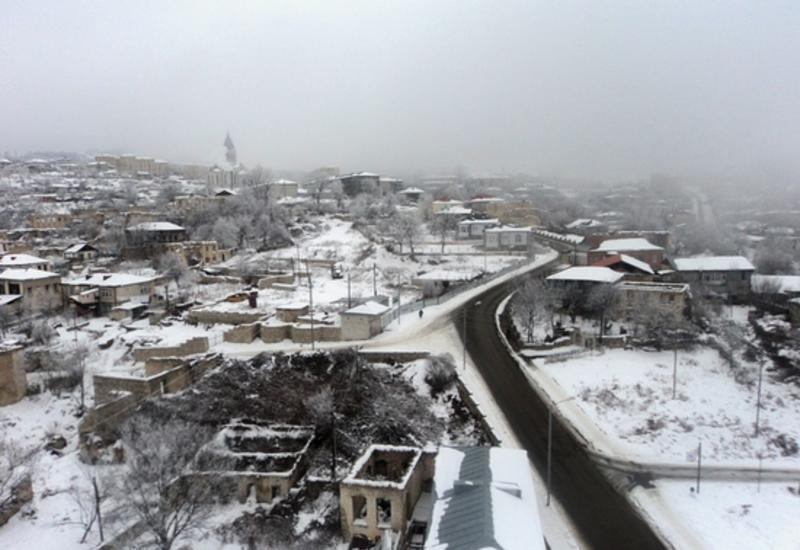 Bu rayonumuza qar yağdı